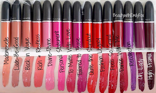 Son MAC Retro Matte Liquid Lipcolor có 15 màu