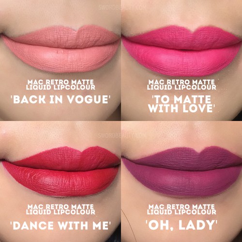 Son MAC Retro Matte Liquid Lipcolor lên màu cực chuẩn