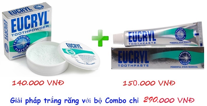 Sử dụng bột tẩy trắng răng Eucryl Toothpowder