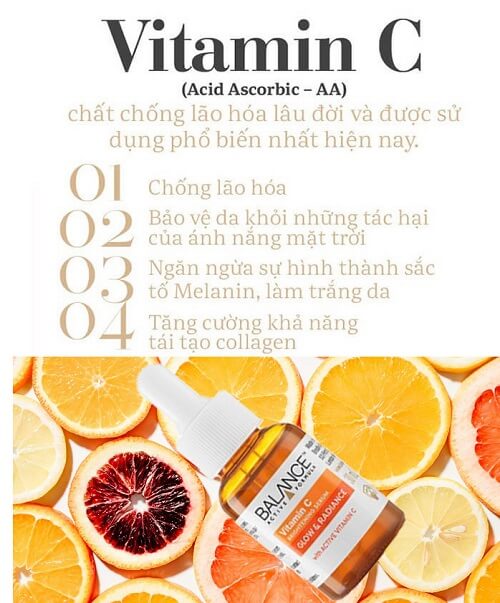 Serum Balance vitamin C - lựa chọn hoàn hảo giúp bạn nhanh chóng sở hữu làn da trắng mịn, tươi trẻ